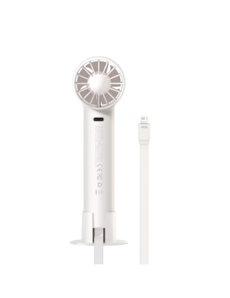 Ventiliatorius su USB-C laidu + maitinimo blokas 4000 mAh baltas Ventiliatorius su USB-C laidu + maitinimo blokas 4000 mAh baltas