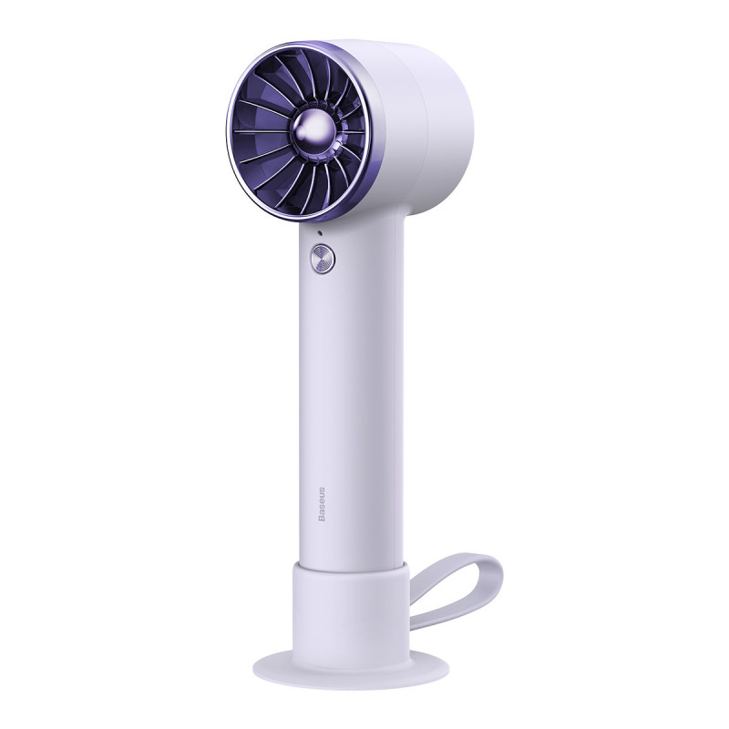 Vėjo malūno ventiliatorius su žaibo laidu + maitinimo blokas 4000mAh violetinis