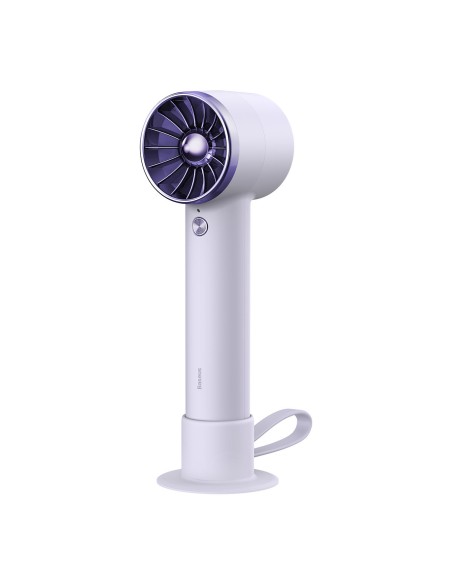Vėjo malūno ventiliatorius su žaibo laidu + maitinimo blokas 4000mAh violetinis Vėjo malūno ventiliatorius su žaibo laidu + maitinimo blokas 4000mAh violetinis