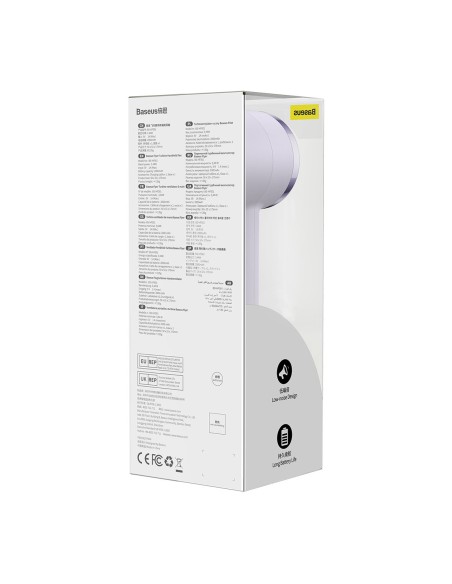 Vėjo malūno ventiliatorius su žaibo laidu + maitinimo blokas 4000mAh violetinis Vėjo malūno ventiliatorius su žaibo laidu + maitinimo blokas 4000mAh violetinis