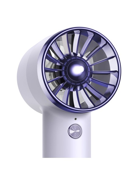 Vėjo malūno ventiliatorius su žaibo laidu + maitinimo blokas 4000mAh violetinis Vėjo malūno ventiliatorius su žaibo laidu + maitinimo blokas 4000mAh violetinis