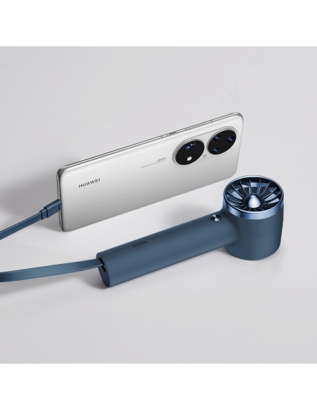 Ventiliatorius su USB-C laidu + maitinimo blokas 4000 mAh mėlynas Ventiliatorius su USB-C laidu + maitinimo blokas 4000 mAh mėlynas