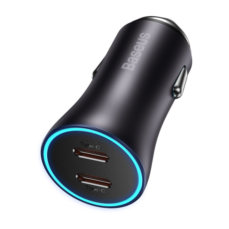 Golden Contactor Pro 2xUSB-C automobilinis įkroviklis 40W pilka