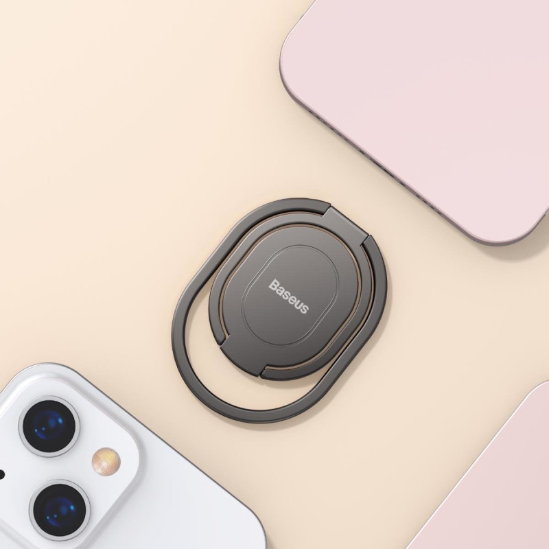 Bėgiai lipnus žiedo laikiklis telefono stovas pilkas