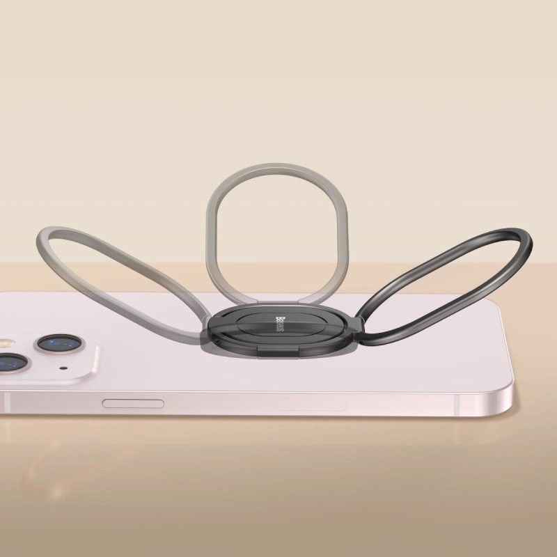 Bėgiai lipnus žiedo laikiklis telefono stovas pilkas