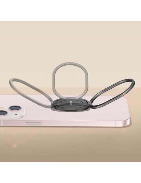 Bėgiai lipnus žiedo laikiklis telefono stovas pilkas Bėgiai lipnus žiedo laikiklis telefono stovas pilkas