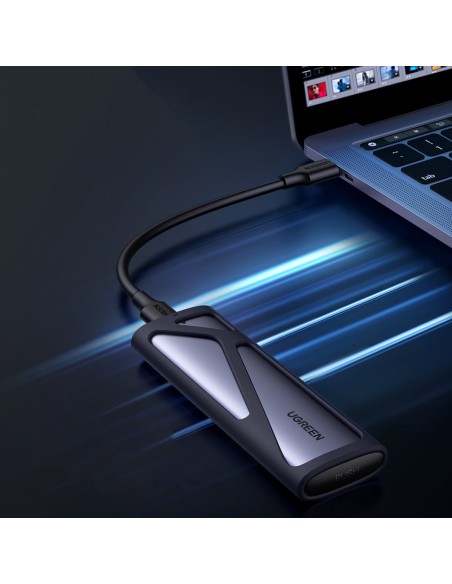 Kišeninis dėklas SSD M.2 USB 3.2 Gen 2 SuperSpeed USB 10Gbps pilkas Kišeninis dėklas SSD M.2 USB 3.2 Gen 2 SuperSpeed USB 10Gbps pilkas