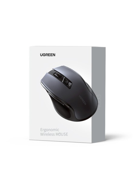Ergonomiška USB optinė belaidė pelė 2.4GHz 4000DPI juoda Ergonomiška USB optinė belaidė pelė 2.4GHz 4000DPI juoda