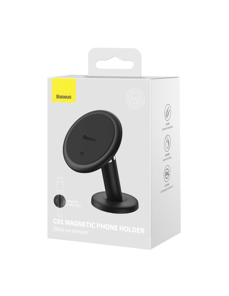 Magnetinis automobilinis telefono laikiklis prietaisų skydeliui C01 juodas Magnetinis automobilinis telefono laikiklis prietaisų skydeliui C01 juodas
