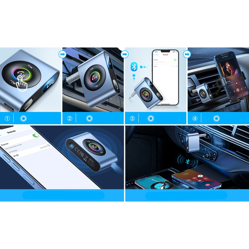 Bluetooth 5.3 garsiakalbis, skirtas AUX mini lizdui, 3,5 mm prievadui