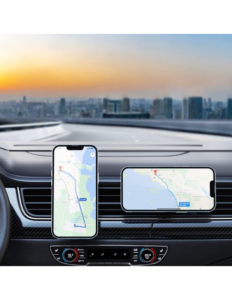 Pilkas magnetinis automobilinio telefono laikiklis ventiliacijos grotelėms Pilkas magnetinis automobilinio telefono laikiklis ventiliacijos grotelėms