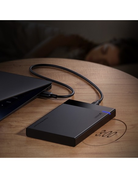 Juodos spalvos SATA 2,5 colio 6 TB USB-C 3.0 disko korpusas Juodos spalvos SATA 2,5 colio 6 TB USB-C 3.0 disko korpusas