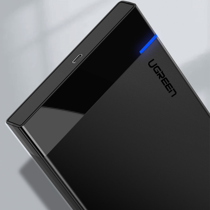 Juodos spalvos SATA 2,5 colio 6 TB USB-C 3.0 disko korpusas