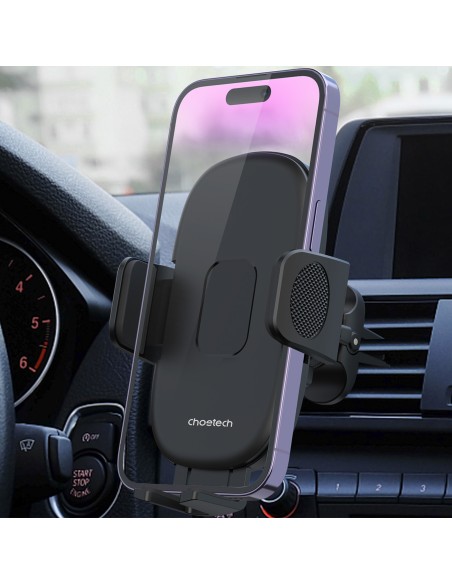 Telefono laikiklis oro išleidimo angai automobilio spaustuke juodas Telefono laikiklis oro išleidimo angai automobilio spaustuke juodas
