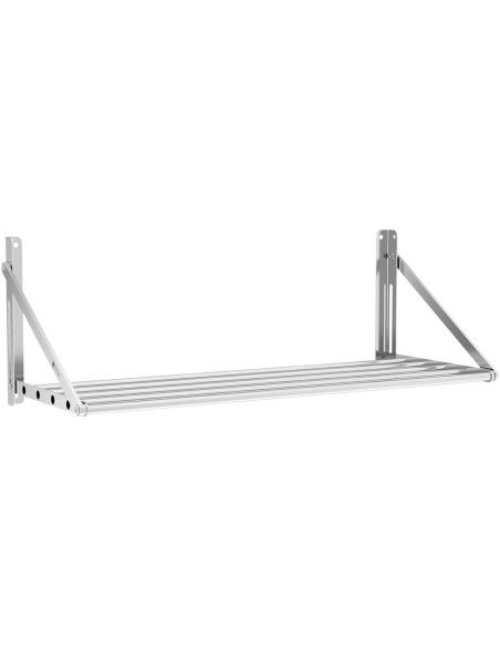 Nerūdijančio plieno sulankstoma sieninė lentyna iki 40 kg 100 x 45 cm Nerūdijančio plieno sulankstoma sieninė lentyna iki 40 kg 100 x 45 cm