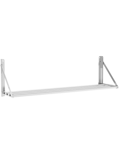 Nerūdijančio plieno sulankstoma sieninė lentyna iki 40 kg 120 x 45 cm Nerūdijančio plieno sulankstoma sieninė lentyna iki 40 kg 120 x 45 cm