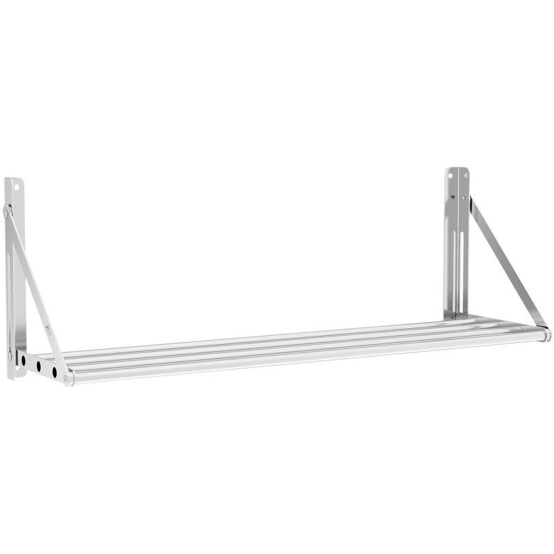 Nerūdijančio plieno sulankstoma sieninė lentyna iki 40 kg 100 x 30 cm