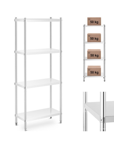 Metalinė gastronomijos laikymo lentyna iki 200 kg 70 x 40 x 180 cm Metalinė gastronomijos laikymo lentyna iki 200 kg 70 x 40 x 180 cm