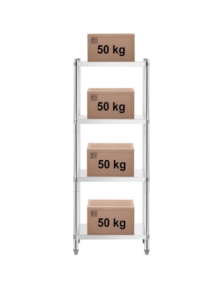 Metalinė gastronomijos laikymo lentyna iki 200 kg 70 x 40 x 180 cm Metalinė gastronomijos laikymo lentyna iki 200 kg 70 x 40 x 180 cm