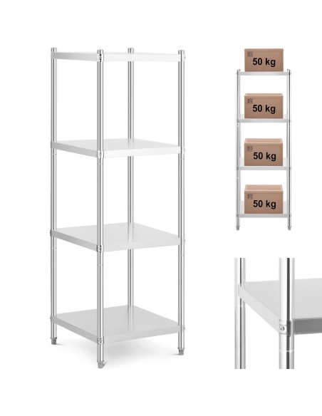 Metalinė gastronomijos laikymo lentyna iki 200 kg 60 x 60 x 180 cm Metalinė gastronomijos laikymo lentyna iki 200 kg 60 x 60 x 180 cm