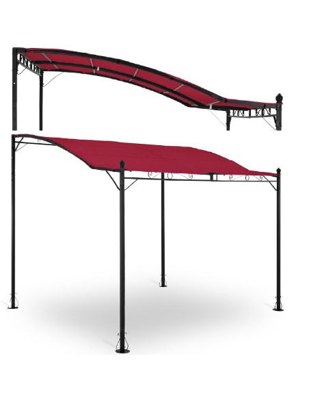 Sodo stogo pavėsinė 2,6 x 3 x 2,5 m raudona Sodo stogo pavėsinė 2,6 x 3 x 2,5 m raudona