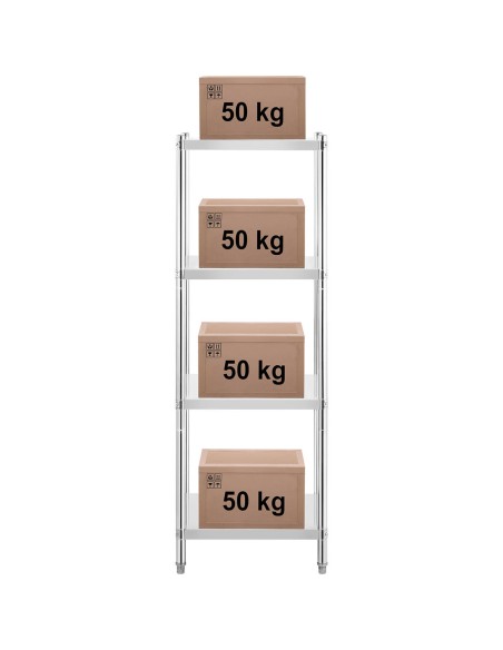 Metalinė gastronomijos laikymo lentyna iki 200 kg 60 x 60 x 180 cm Metalinė gastronomijos laikymo lentyna iki 200 kg 60 x 60 x 180 cm