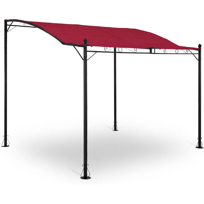 Sodo stogo pavėsinė 2,6 x 3 x 2,5 m raudona