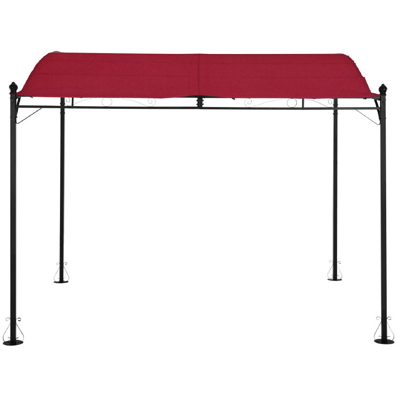 Sodo stogo pavėsinė 2,6 x 3 x 2,5 m raudona