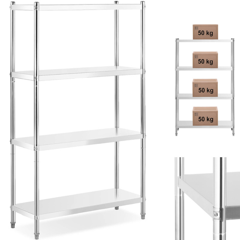 Metalinė gastronomijos laikymo lentyna iki 200 kg 110 x 40 x 180 cm
