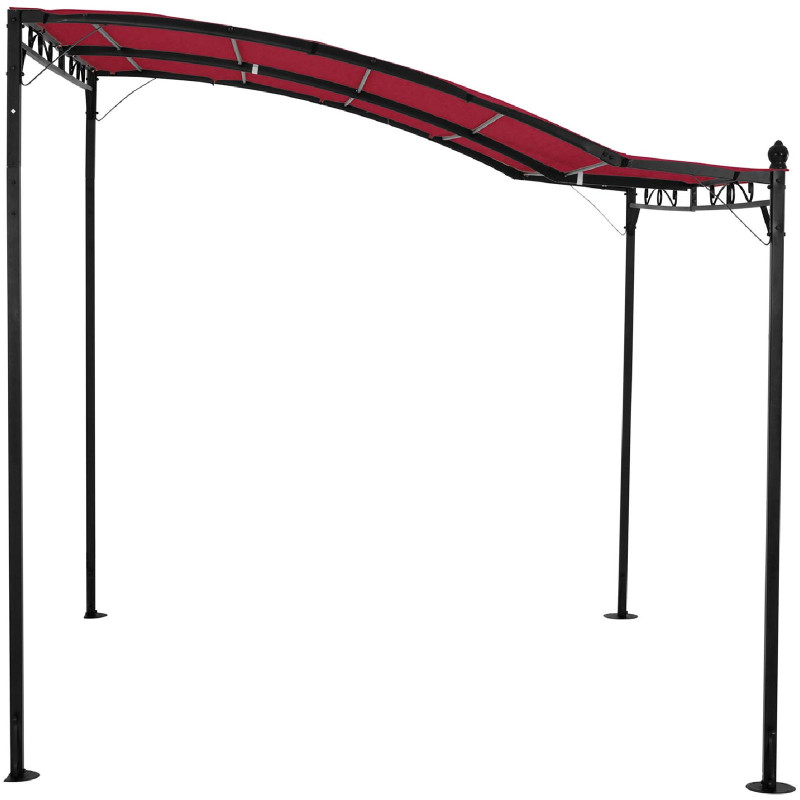 Sodo stogo pavėsinė 2,6 x 3 x 2,5 m raudona