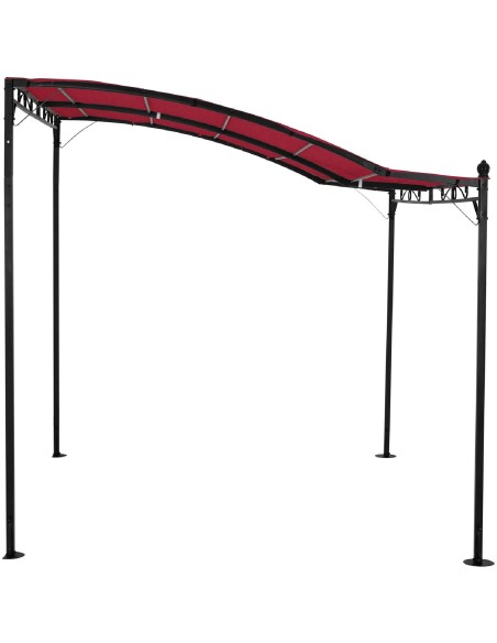 Sodo stogo pavėsinė 2,6 x 3 x 2,5 m raudona Sodo stogo pavėsinė 2,6 x 3 x 2,5 m raudona