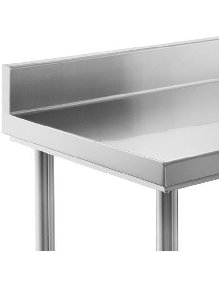 Gastronominis darbo stalas su apvadu ir lentyna PLIENAS 200 x 60 cm Gastronominis darbo stalas su apvadu ir lentyna PLIENAS 200 x 60 cm