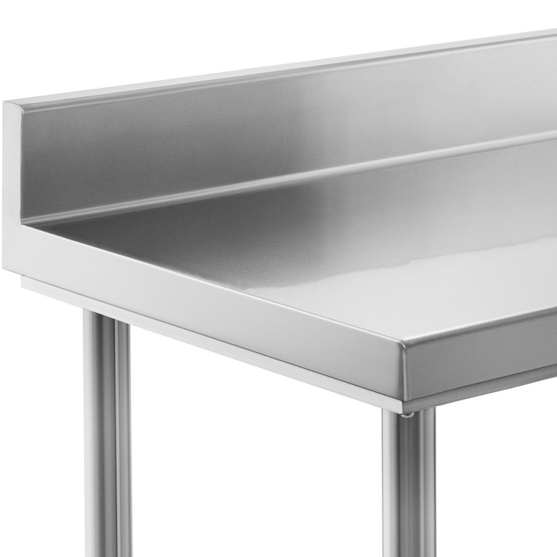 Gastronominis darbo stalas su apvadu ir lentyna PLIENAS 150 x 60 cm