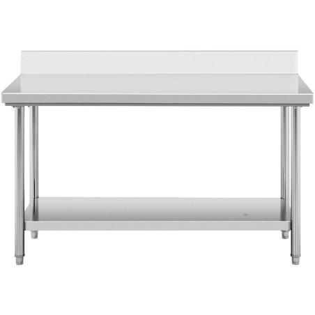 Gastronominis darbo stalas su apvadu ir lentyna PLIENAS 150 x 60 cm Gastronominis darbo stalas su apvadu ir lentyna PLIENAS 150 x 60 cm