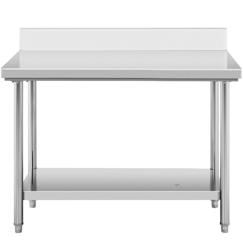 Gastronominis darbo stalas su apvadu ir lentyna PLIENAS 120 x 60 cm