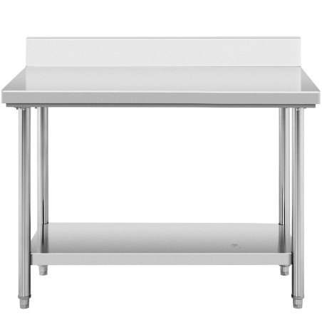 Gastronominis darbo stalas su apvadu ir lentyna PLIENAS 120 x 60 cm Gastronominis darbo stalas su apvadu ir lentyna PLIENAS 120 x 60 cm