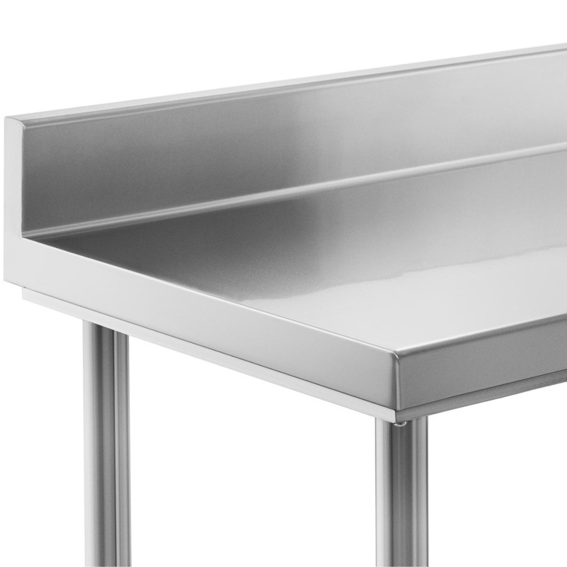 Gastronominis darbo stalas su apvadu ir lentyna PLIENAS 120 x 60 cm