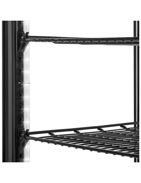 4 lygių įstiklinta šaldytuvo vitrina 78 l - juoda