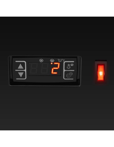 3 lygių įstiklinta šaldytuvo vitrina 58 l - juoda