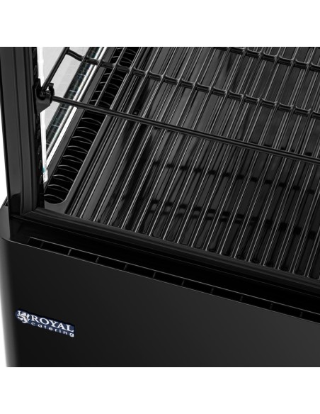 3 lygių įstiklinta šaldytuvo vitrina 58 l - juoda