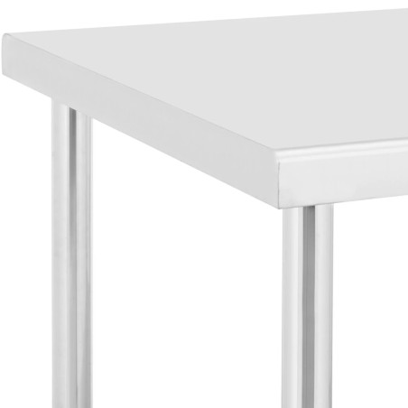 Metalinis gastronominis stalas ant ratukų su lentyna PLIENAS 70 x 120 cm Metalinis gastronominis stalas ant ratukų su lentyna PLIENAS 70 x 120 cm