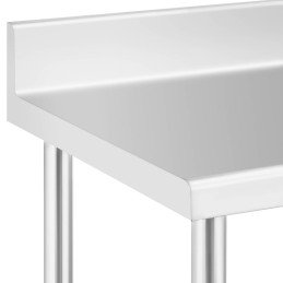 Metalinis gastronominis stalas ant ratų su lentyna ir ratlankiu PLIENAS 70 x 100 cm