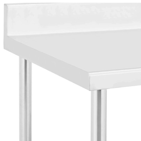 Metalinis gastronominis stalas ant ratų su lentyna ir ratlankiu PLIENAS 70 x 120 cm
