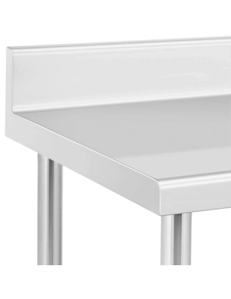 Metalinis gastronominis stalas ant ratų su lentyna ir ratlankiu PLIENAS 60 x 150 cm Metalinis gastronominis stalas ant ratų su lentyna ir ratlankiu PLIENAS 60 x 150 cm