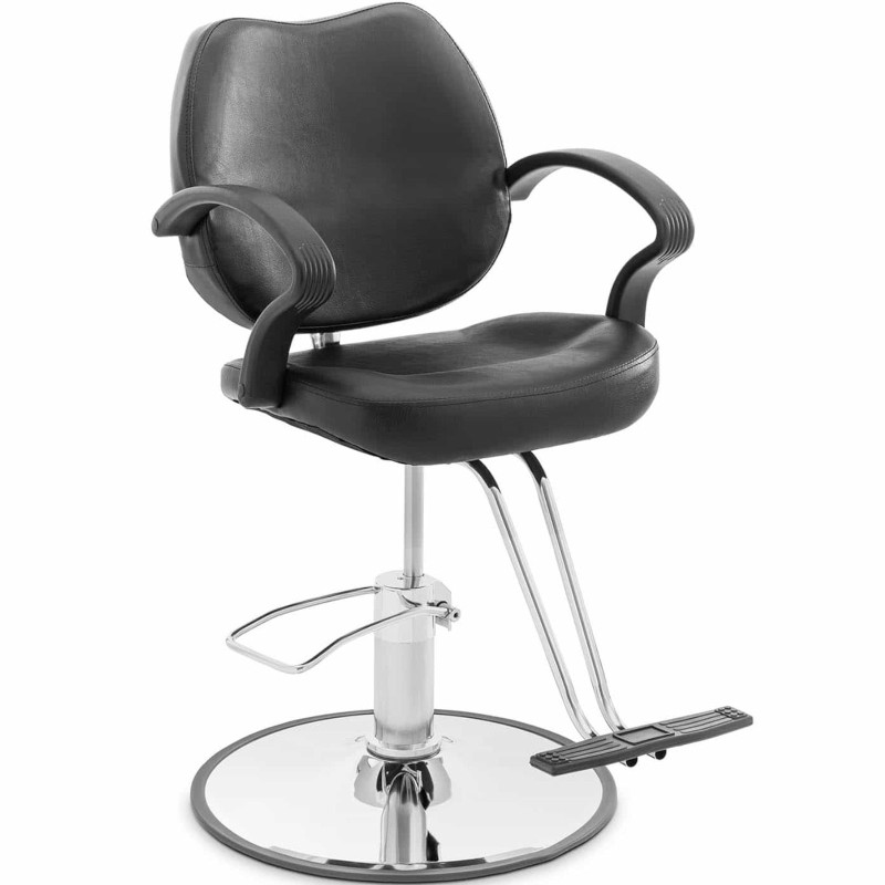 Physa GRAYS kosmetinė kirpėjo kėdė su kėdute - juoda