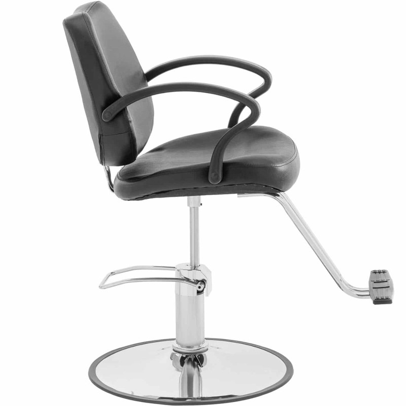 Physa GRAYS kosmetinė kirpėjo kėdė su kėdute - juoda