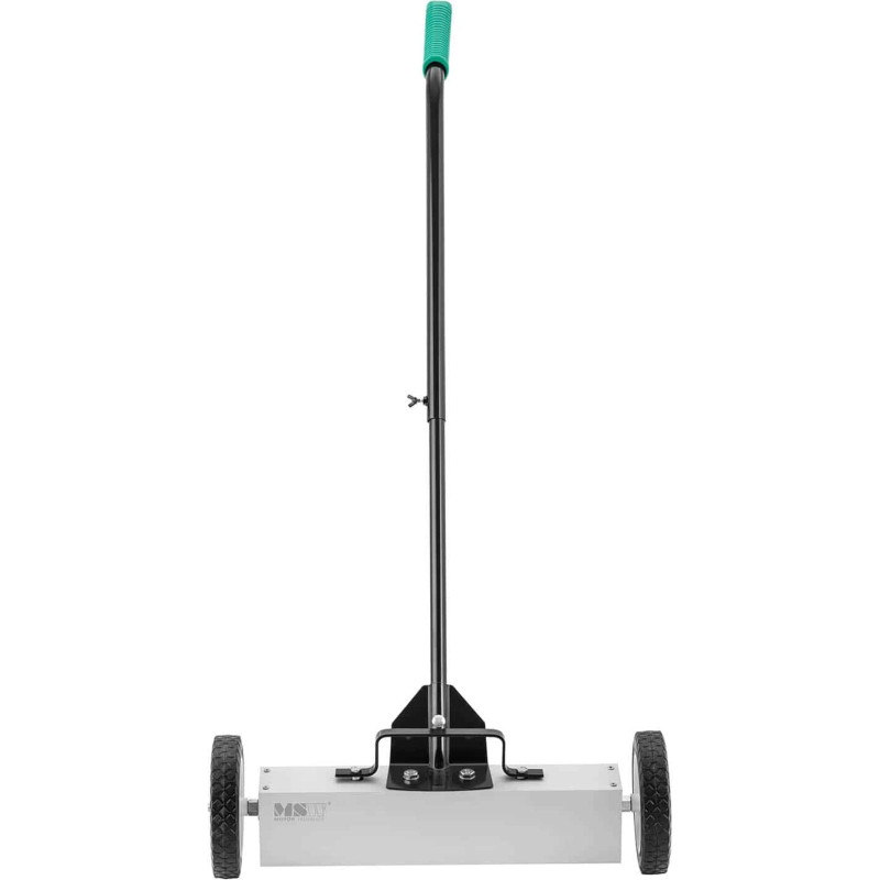 Magnetinė šluota nagų drožlių rinkimui ant 45 cm pločio ratukų