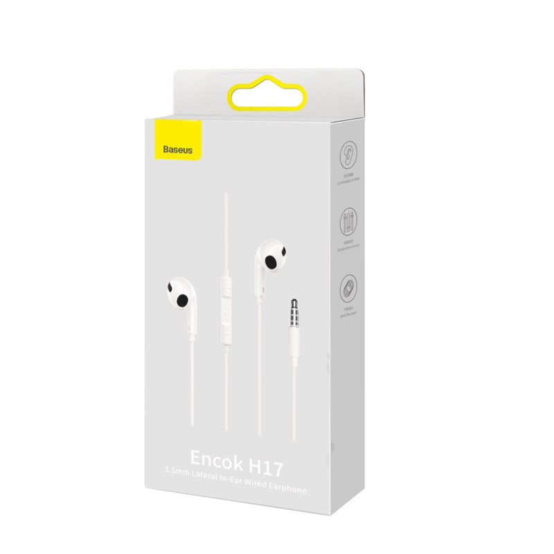Laidinės ausinės Encok H17 minijack 3,5mm balta