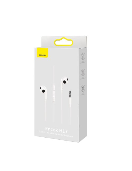 Laidinės ausinės Encok H17 minijack 3,5mm balta Laidinės ausinės Encok H17 minijack 3,5mm balta