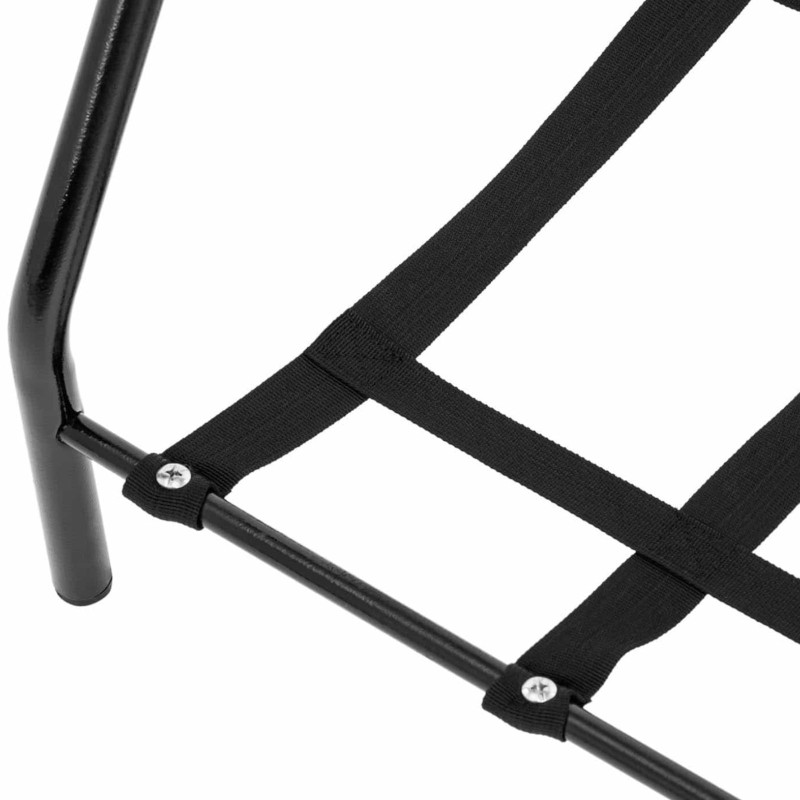 Sulankstomas metalinis balno stovas su lentyna iki 80 kg